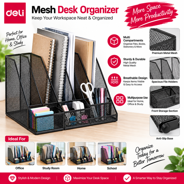 Deli 78988 Mesh Magazine Container