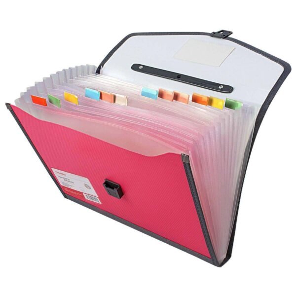 12 Pocket Expanding File Folder with Handle FC Size Document Organizer
