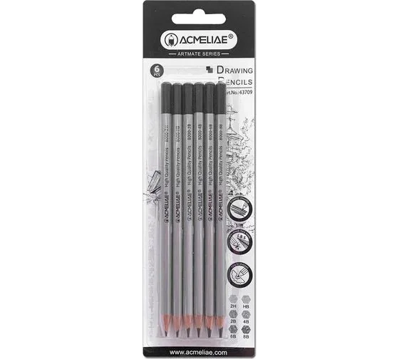 Acmeliae Drawing Pencils 43709 Graphite Pencil Set for Sketching Drawing & Shading