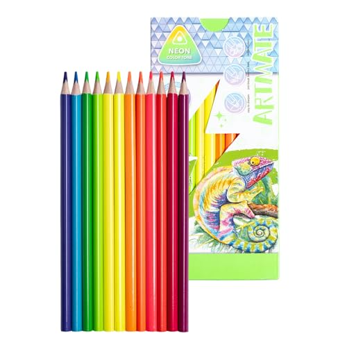Acmeliae Neon Color Pencils 12 Pcs 43720 for Drawing Coloring Sketching & Artwork