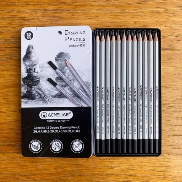 Acmeliae Drawing Pencils 12 Pcs Art No 44053 Professional Graphite Pencil Set for Sketching & Shading
