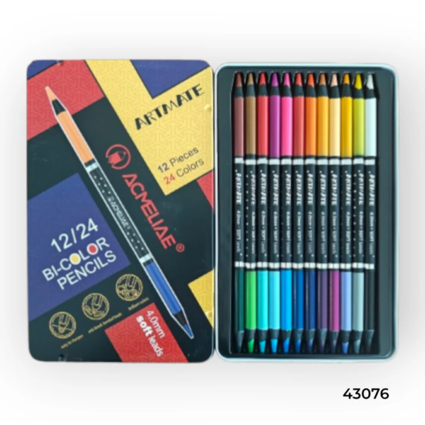 Acmeliae Artmate 24 Color Pencils Set 43076 Double Sided Colored Pencils