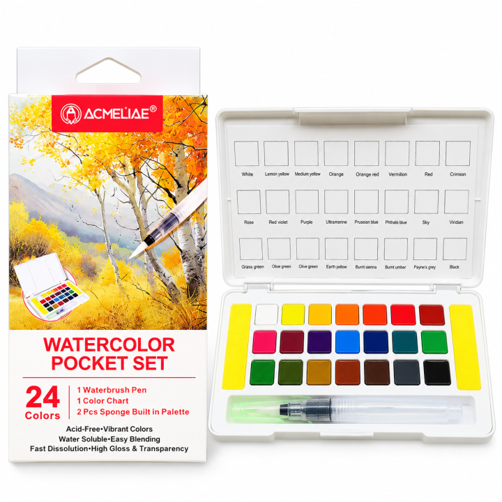 Acmeliae Watercolor Pocket Set 24 Colors