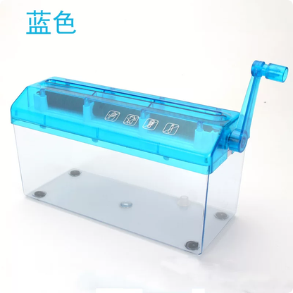 A4 size Manual shredder Household Mini small strip manual shredder daily financial bills A4 paper shredder hand portable hot selling