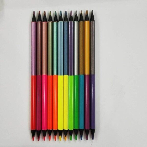 Acmeliae 43728 Black Wood Colour Pencils Classic Neon Metallic Colors for Drawing and Art